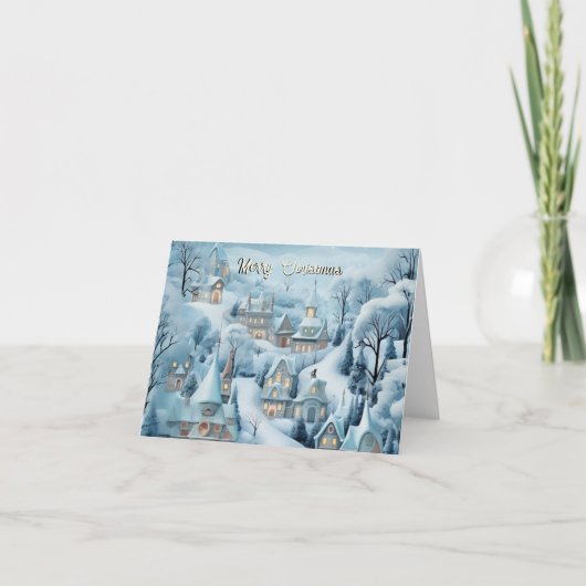 Carte Scène de village de Noël (Devant)