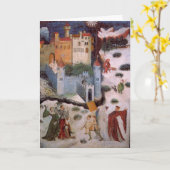 Carte Scène de village médiéval (Fleur jaune)