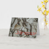 Carte Scène des neiges et Écriture (Fleur jaune)