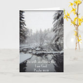 Carte Scène d'hiver - 46:10 de psaume (Fleur jaune)