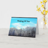 Carte Scène d'hiver pensant à vous (Fleur jaune)