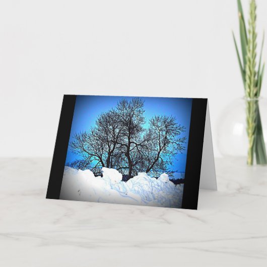 Carte Scène d'hiver pensant à vous (Devant)