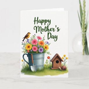 Carte Scène du arrosoir fleuri