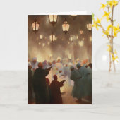 Carte Scène du Ramadan de 1902 - peinture (Fleur jaune)