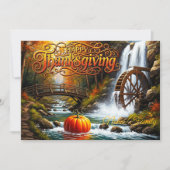 Carte Scène forestière de Thanksgiving heureuse (Devant)