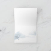 Carte Scène forestière hivernale Renard Merci (Intérieur)