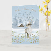 Carte Scène hivernale de paix sur terre (Fleur jaune)