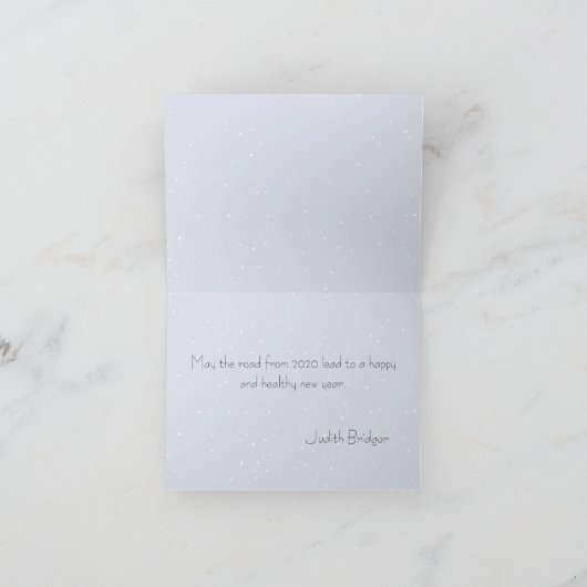 Carte Scène hivernale des pins de Snowy Street (Intérieur)