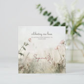 Carte Scène rêvée de fleurs de printemps (Debout devant)