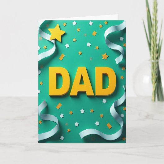 Carte Scène Teal de Papa Ensoleillé (Devant)