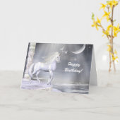 Carte Scène Unicorne d'ange céleste (Fleur jaune)