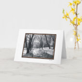Carte scènes de neige (Fleur jaune)