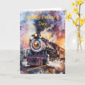 Carte Scenic Landscape with Train (Fleur jaune)