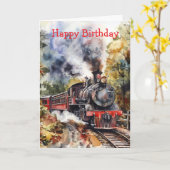 Carte Scenic Landscape with Train (Fleur jaune)