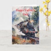 Carte Scenic Landscape with Train (Fleur jaune)