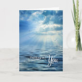 Carte Scenic Ocean View Cloud Reflection Thinking of You (Devant)
