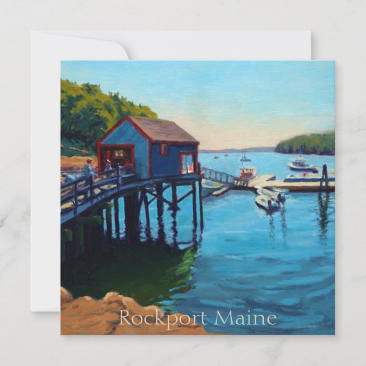Carte Scenic Rockport Maine Harbor with Boats (Devant)