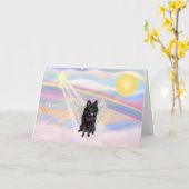 Carte Schipperke Angel (Fleur jaune)