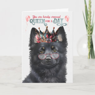 Carte Schipperke Chien Reine Jour drôle Anniversaire