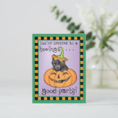 Carte Schipperke Halloween (Debout devant)