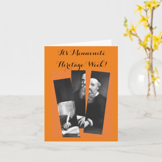 Carte Schism Mennonite Heritage Week (Fleur jaune)