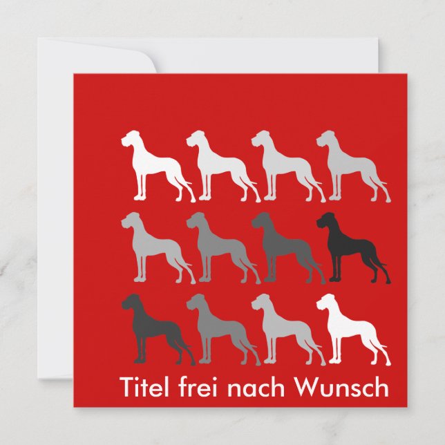 Carte Schlichte Doggen (Devant)