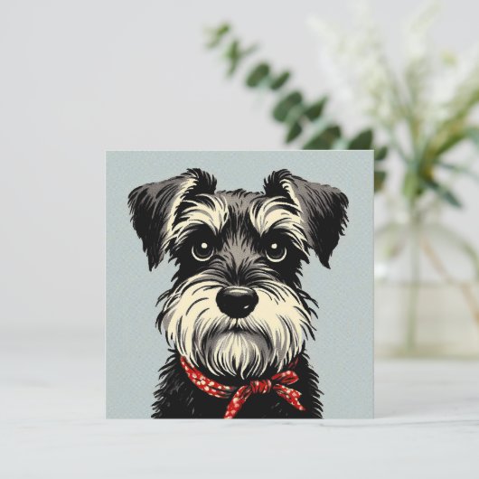 Carte Schnauzer (Debout devant)