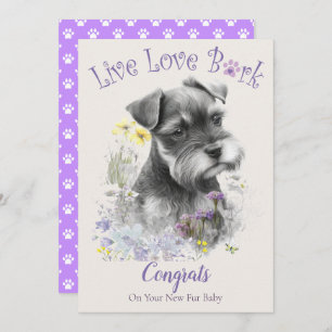 Carte Schnauzer Chien Maman Adoption Florale