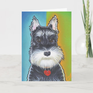 Carte Schnauzer de chien sauvage