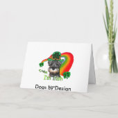 Carte Schnauzer de jour de St Patricks mini (Dos)