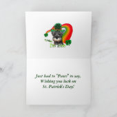 Carte Schnauzer de jour de St Patricks mini (Intérieur)