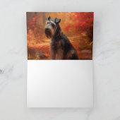 Carte Schnauzer en automne Leaves Fall Inspire (Intérieur)