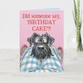 Carte Schnauzer Funny Hungry Birthday Card (Devant)