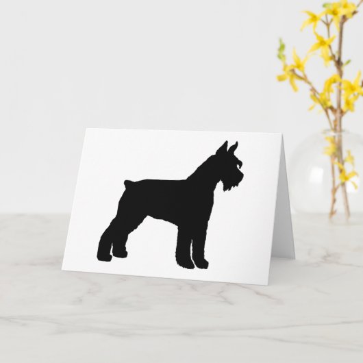 Carte Schnauzer géant (noir) (Fleur jaune)