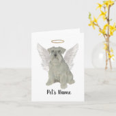 Carte Schnauzer gris argent personnalisé (Fleur jaune)