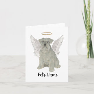 Carte Schnauzer gris argenté personnalisé