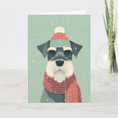 Carte Schnauzer Holiday Greeting (Devant)