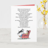 Carte Schnauzer Lover Funny Poem Grey Card (Fleur jaune)