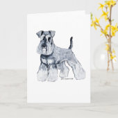 Carte Schnauzer miniature (Fleur jaune)