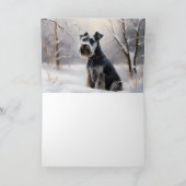 Carte Schnauzer Miniature Laisser neiger Noël (Intérieur)