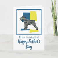 Schnauzer silhouette tricolore pour la fête des pè