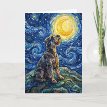 Schnauzer Starry Night Painting