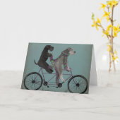 Carte Schnauzer Tandem (Fleur jaune)