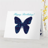 Carte Schöne Schmetterlinge à blau (Fleur jaune)