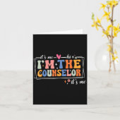 Carte School Counselor It's Me Hi I'm The Counselor Back (Fleur jaune)