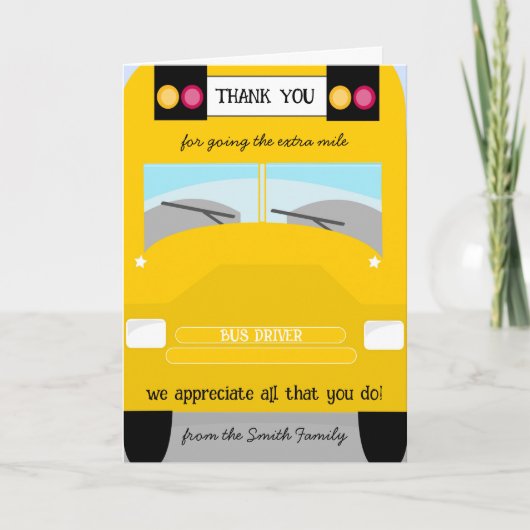 Carte school driver thank you vend (Devant)