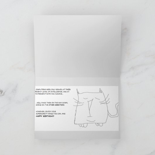 Carte Schrodinger's Cat & Artificial Intelligence (Intérieur)