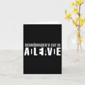 Carte Schrodinger's Cat is Alive Dead Paradox Science Ge (Fleur jaune)