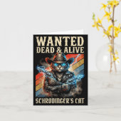 Carte Schrodingers Cat Wanted Dead And Alive Quantum Phy (Fleur jaune)