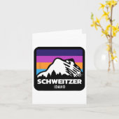 Carte Schweitzer Mountain Idaho Ski Snowboard Fami (Fleur jaune)